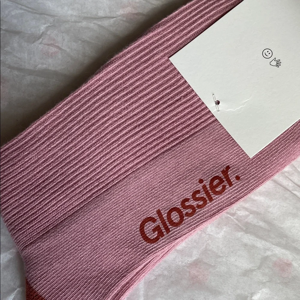 NWT Glossier Limited Edition Socks - Picture 2 of 4
